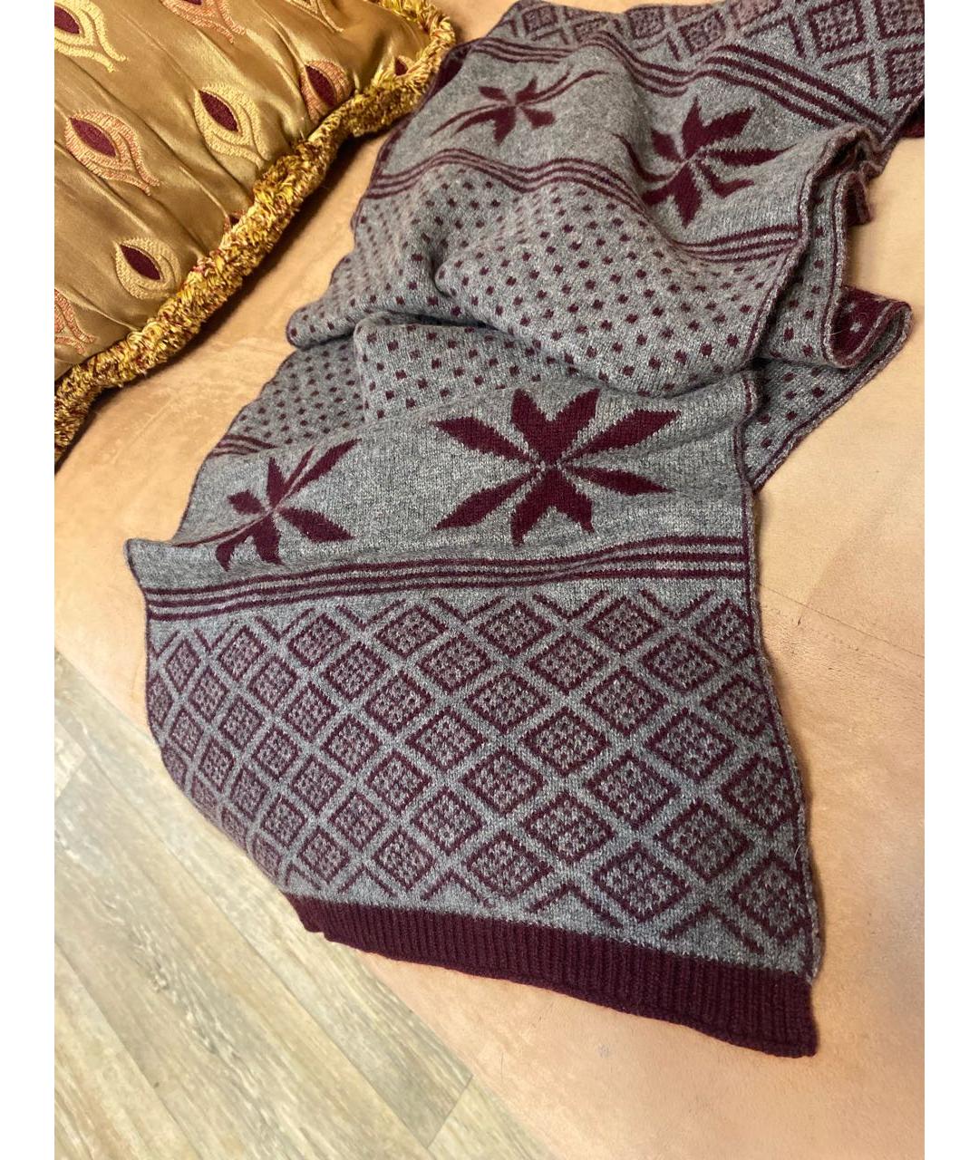 ZILLI Бордовый кашемировый шарф, фото 3