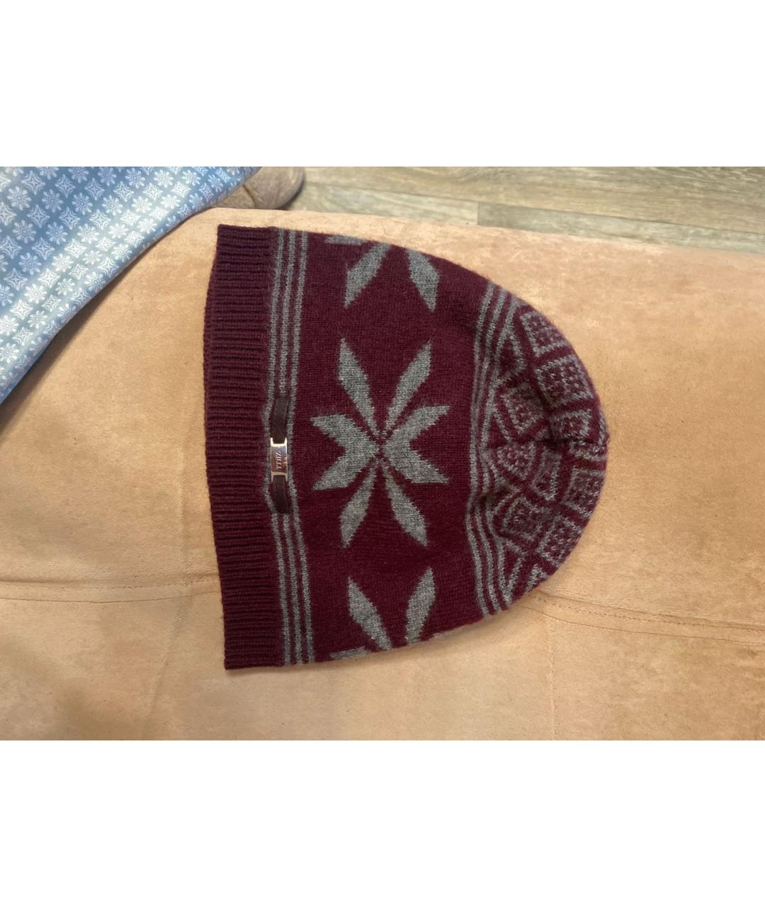 ZILLI Бордовый кашемировый шарф, фото 4