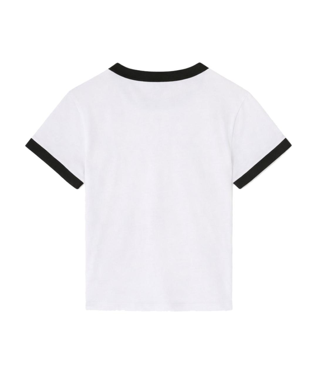 GANNI Белая хлопковая футболка, фото 2