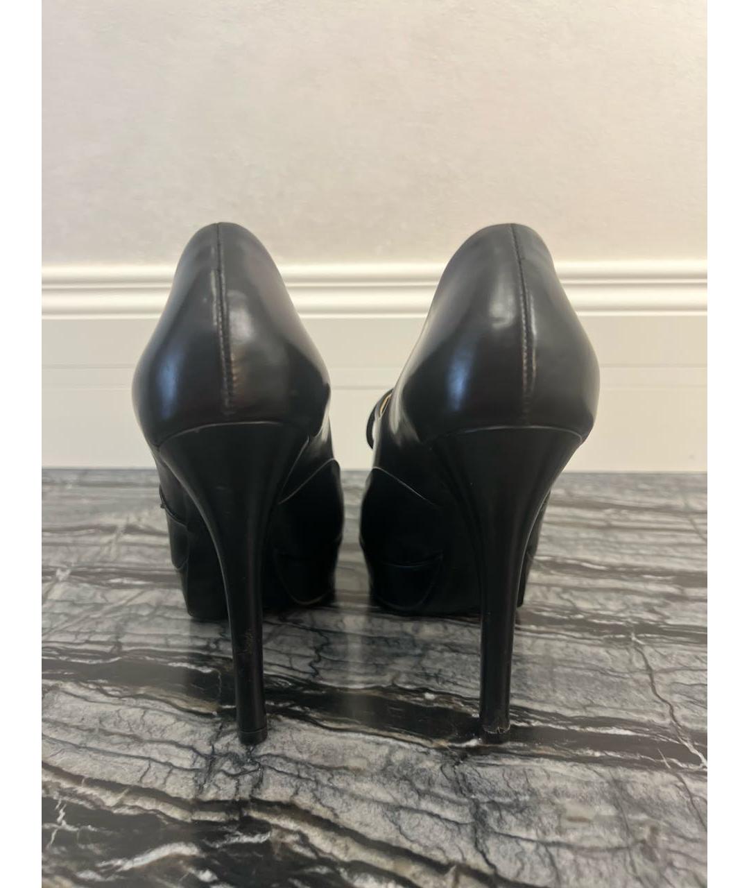 GUCCI Черные ботильоны из лакированной кожи, фото 4