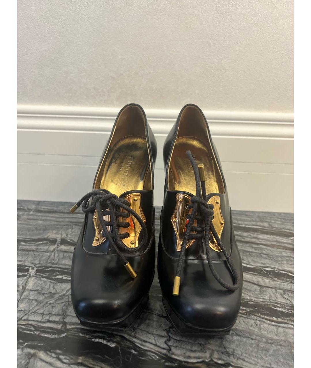 GUCCI Черные ботильоны из лакированной кожи, фото 2