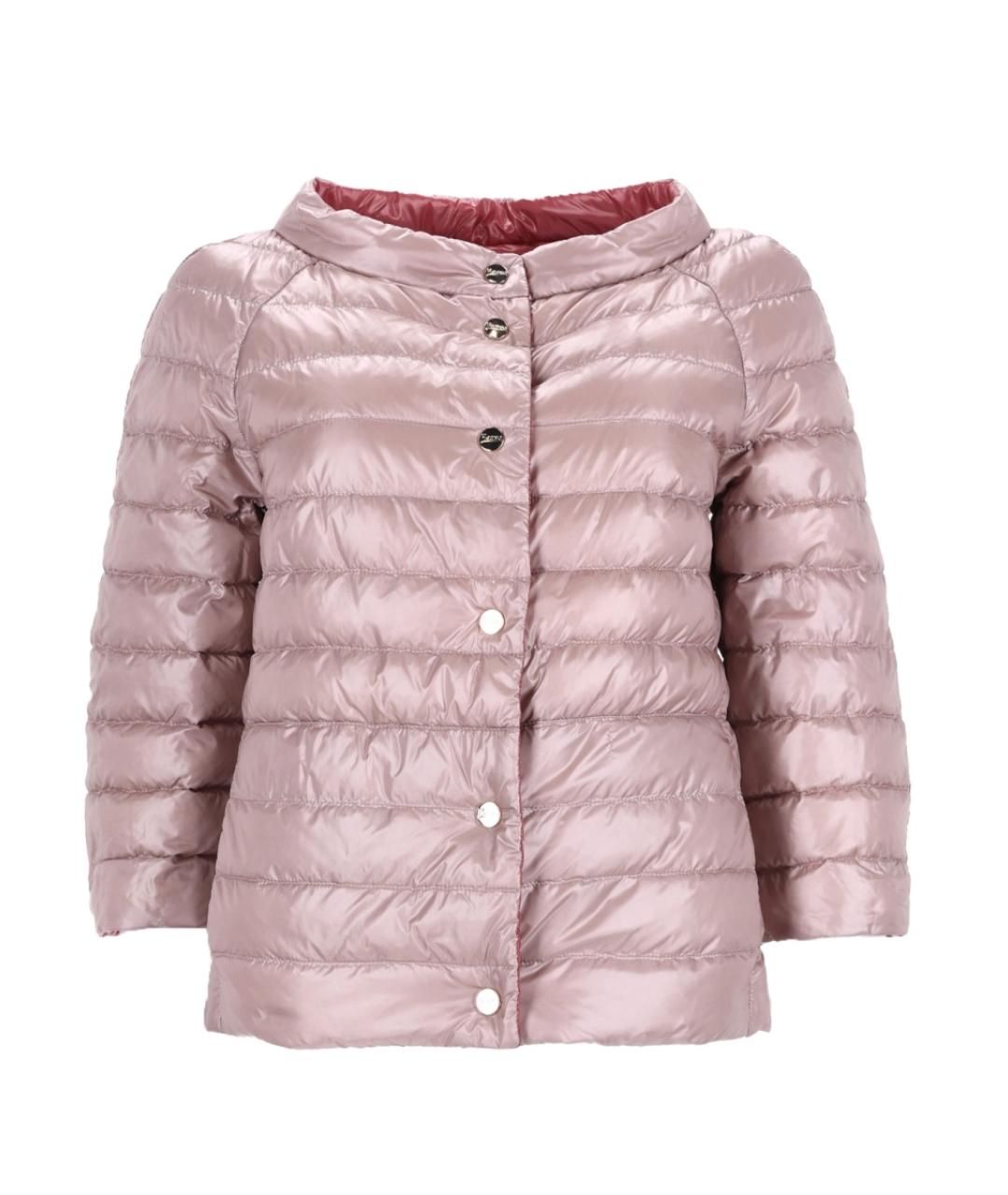 HERNO Розовый полиамидовый пуховик, фото 3
