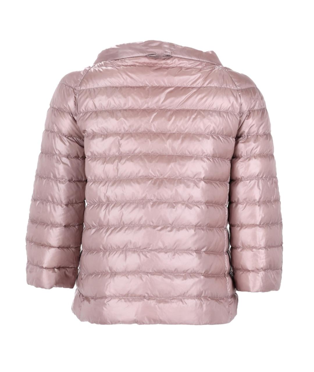 HERNO Розовый полиамидовый пуховик, фото 4