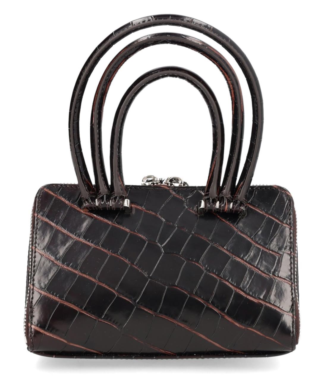 THE ATTICO Коричневая кожаная сумка тоут, фото 2