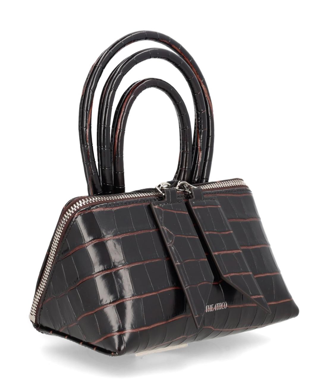 THE ATTICO Коричневая кожаная сумка тоут, фото 4