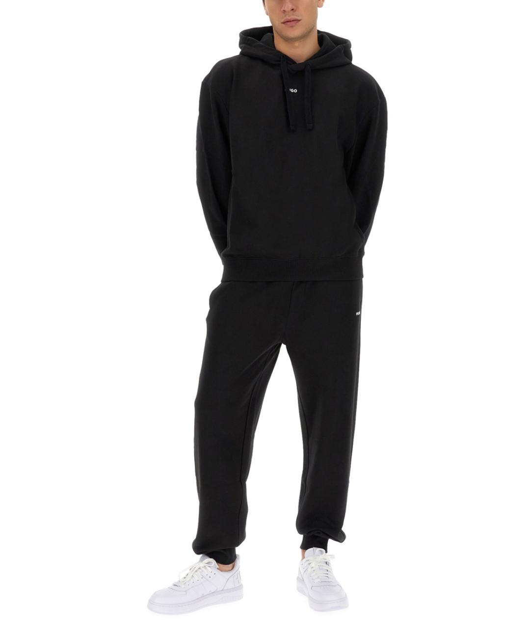 HUGO Черный хлопковый спортивный костюм, фото 3
