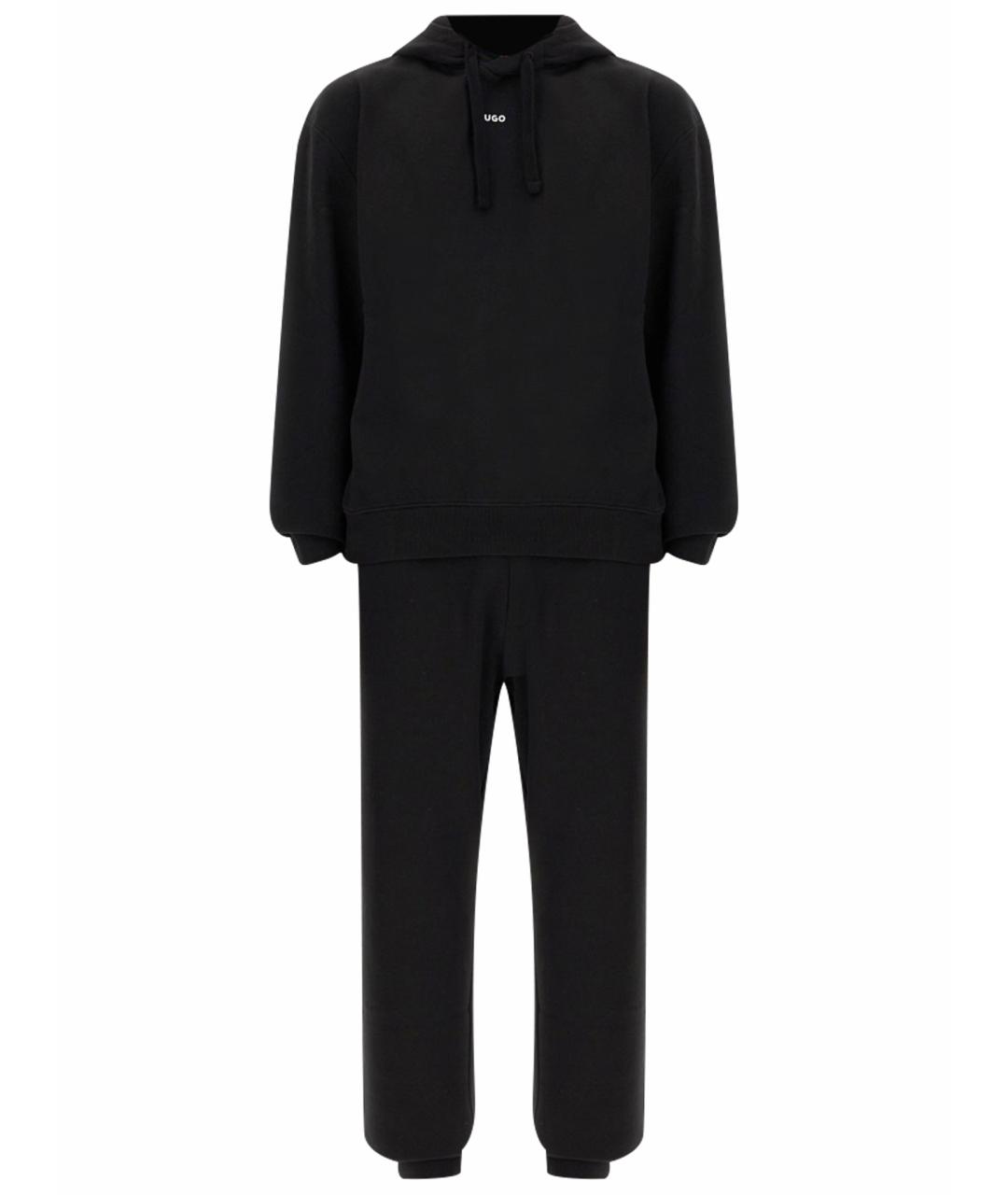 HUGO Черный хлопковый спортивный костюм, фото 1