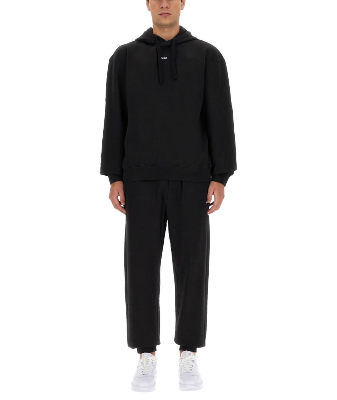 HUGO Черный хлопковый спортивный костюм, фото 7