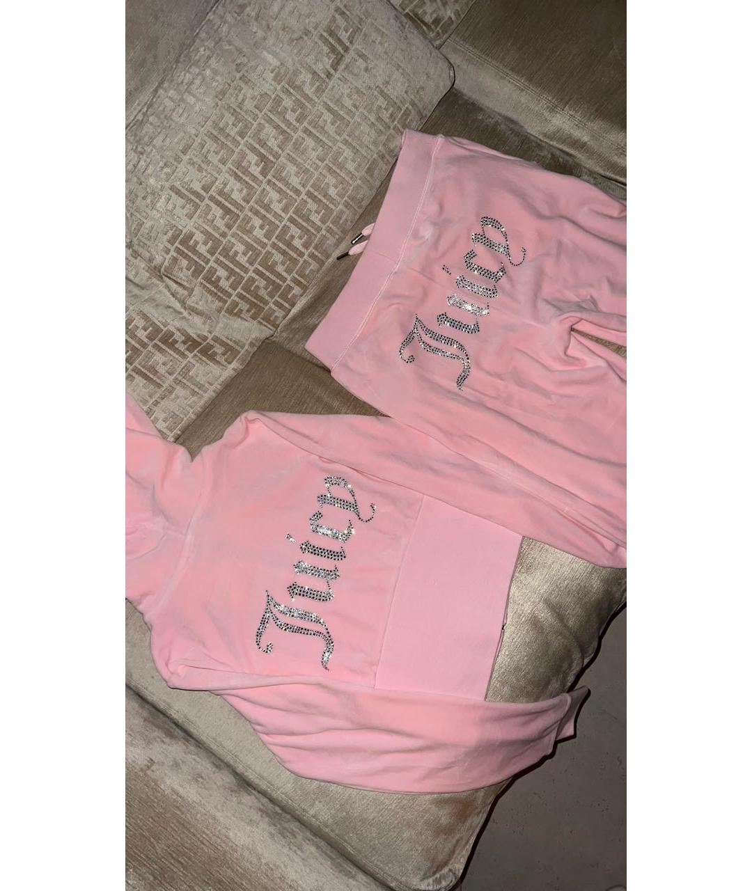 JUICY COUTURE Розовый велюровый спортивные костюмы, фото 2