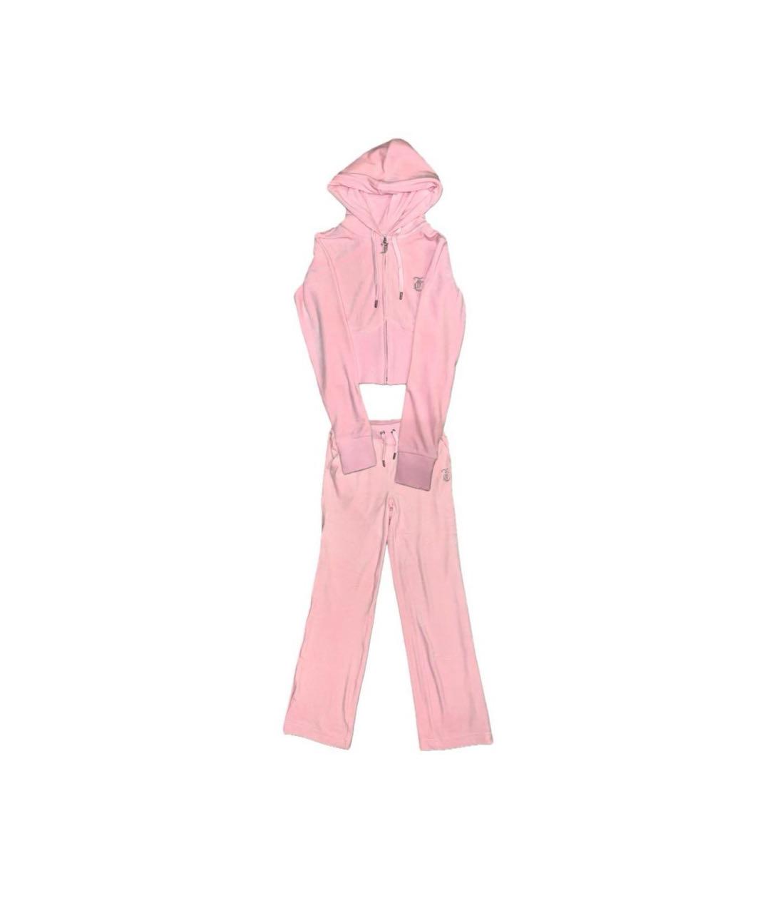 JUICY COUTURE Розовый велюровый спортивные костюмы, фото 9