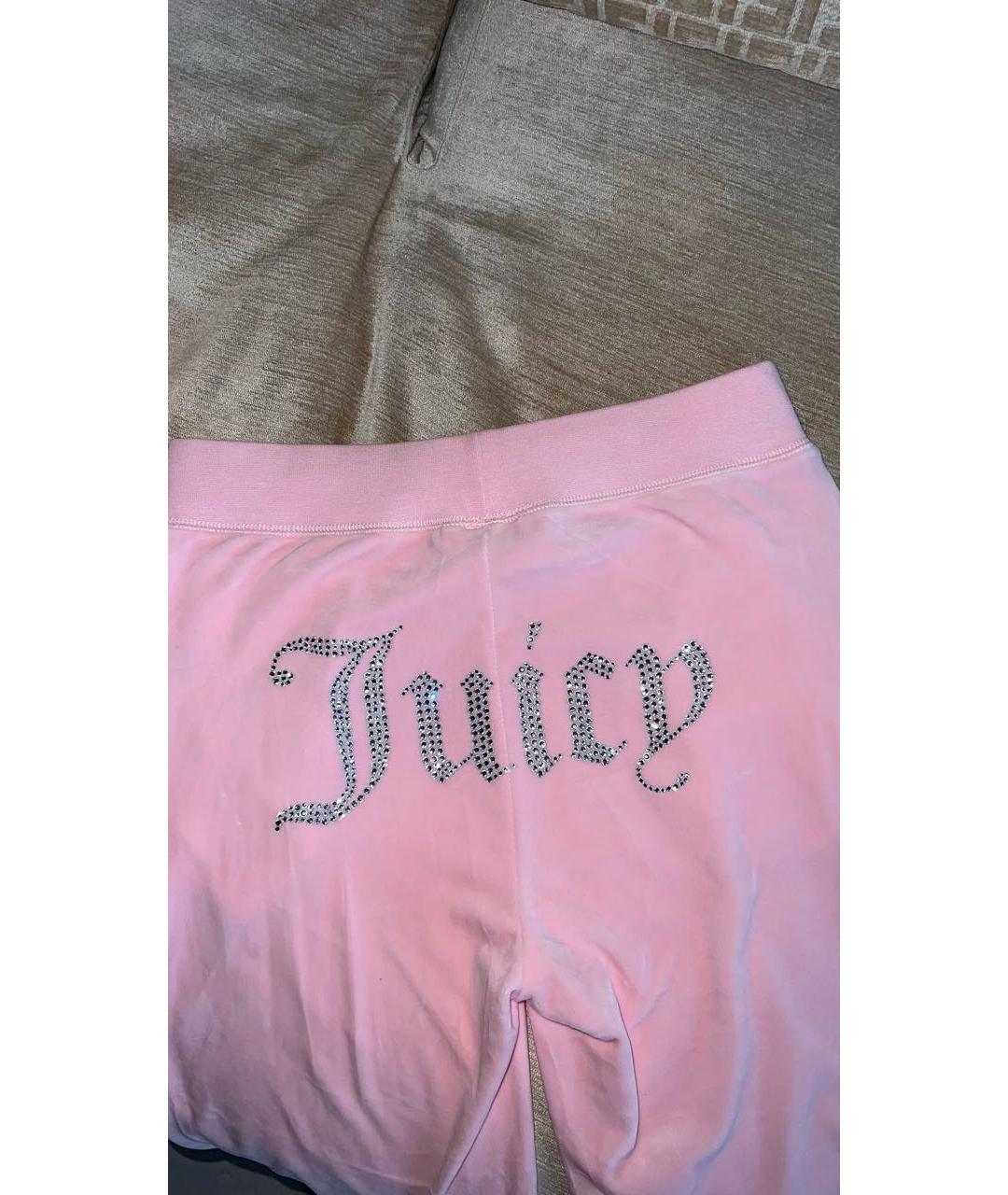 JUICY COUTURE Розовый велюровый спортивные костюмы, фото 7