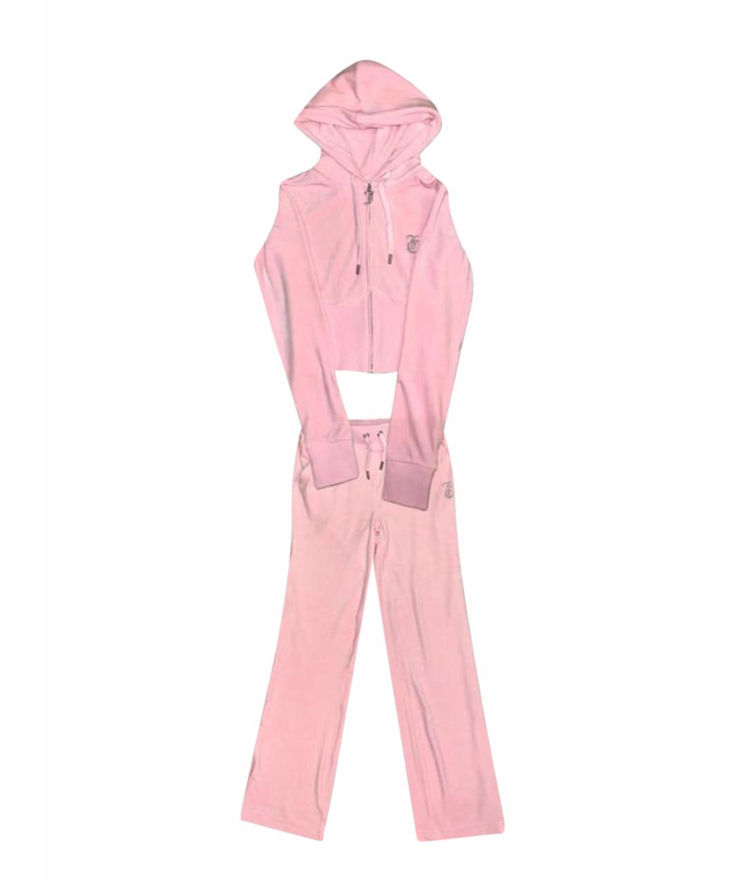 JUICY COUTURE Розовый велюровый спортивные костюмы, фото 1