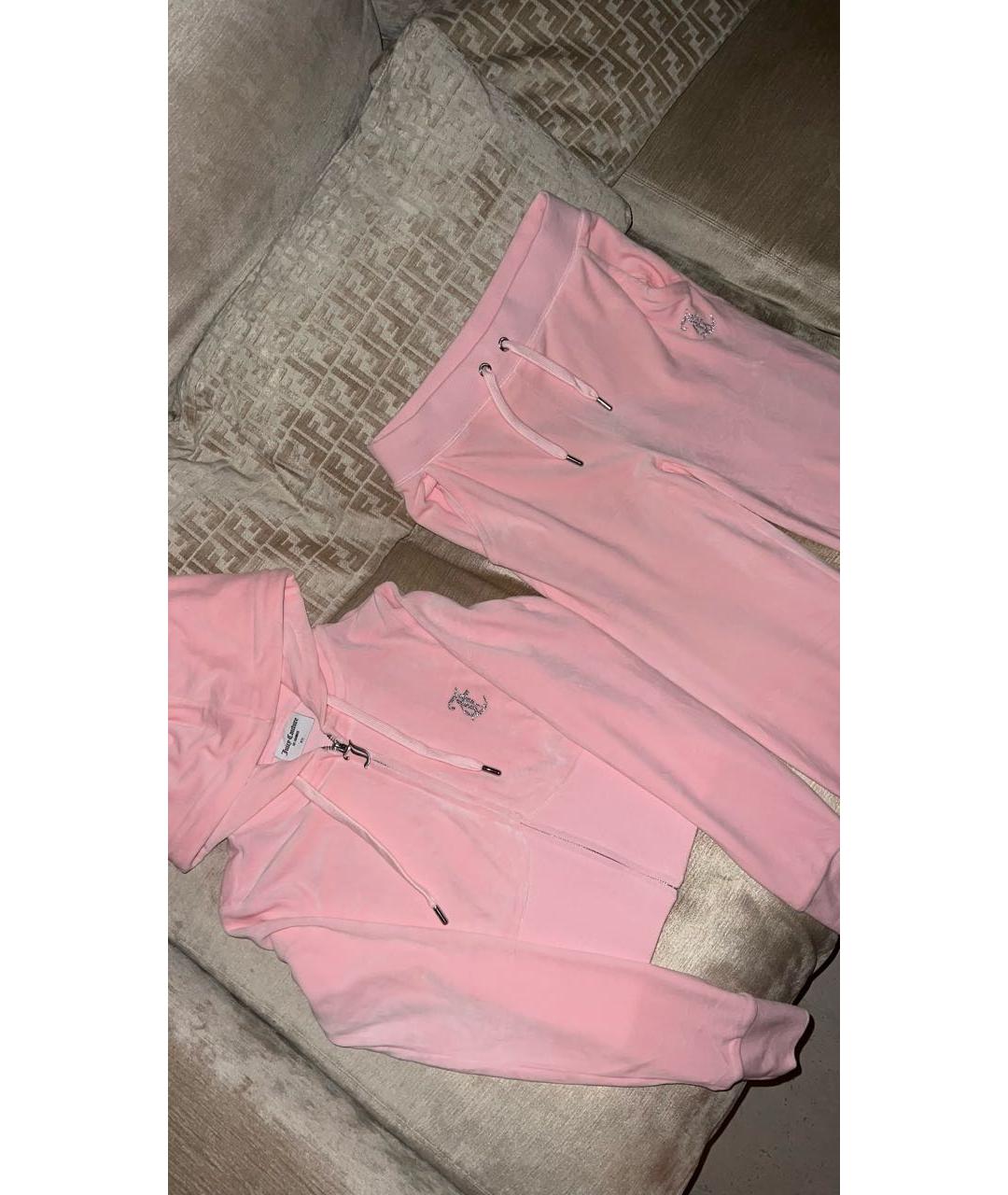 JUICY COUTURE Розовый велюровый спортивные костюмы, фото 3
