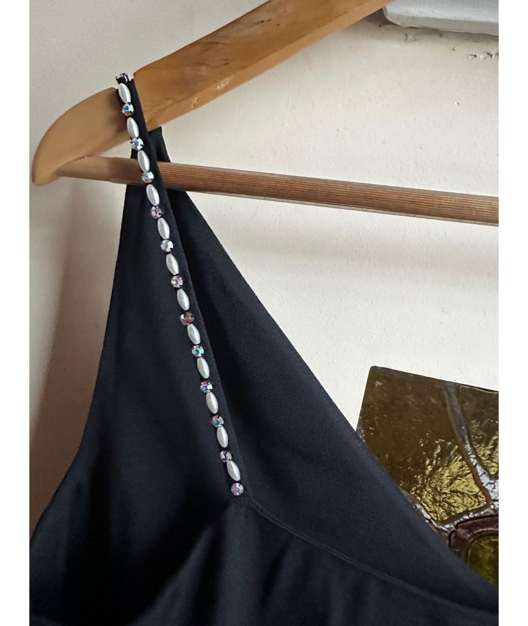 MAISON MARGIELA Черное шелковое коктейльное платье, фото 3