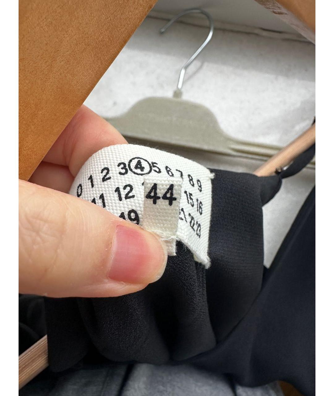 MAISON MARGIELA Черное шелковое коктейльное платье, фото 7