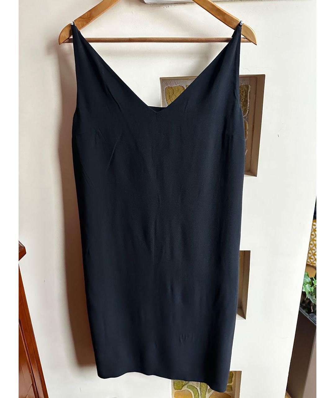 MAISON MARGIELA Черное шелковое коктейльное платье, фото 8