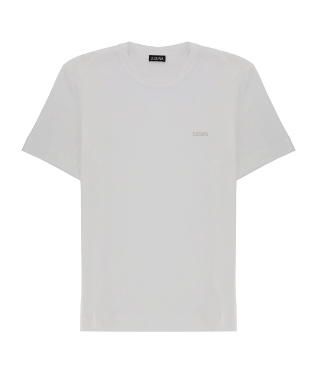 ZEGNA Белая хлопковая футболка, фото 1