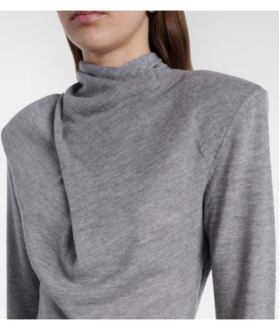 THE ATTICO Серый шерстяной джемпер / свитер, фото 5