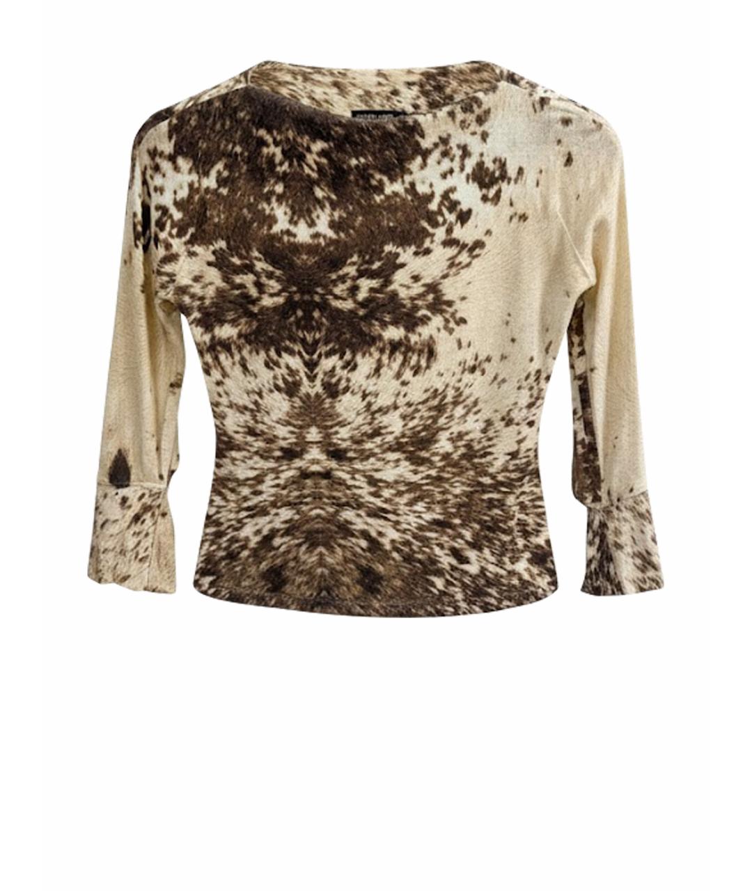 ROBERTO CAVALLI Бежевый шерстяной джемпер / свитер, фото 1