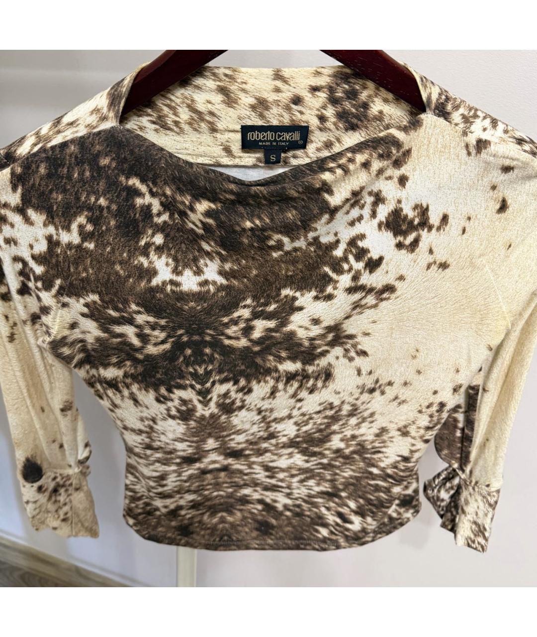 ROBERTO CAVALLI Бежевый шерстяной джемпер / свитер, фото 3