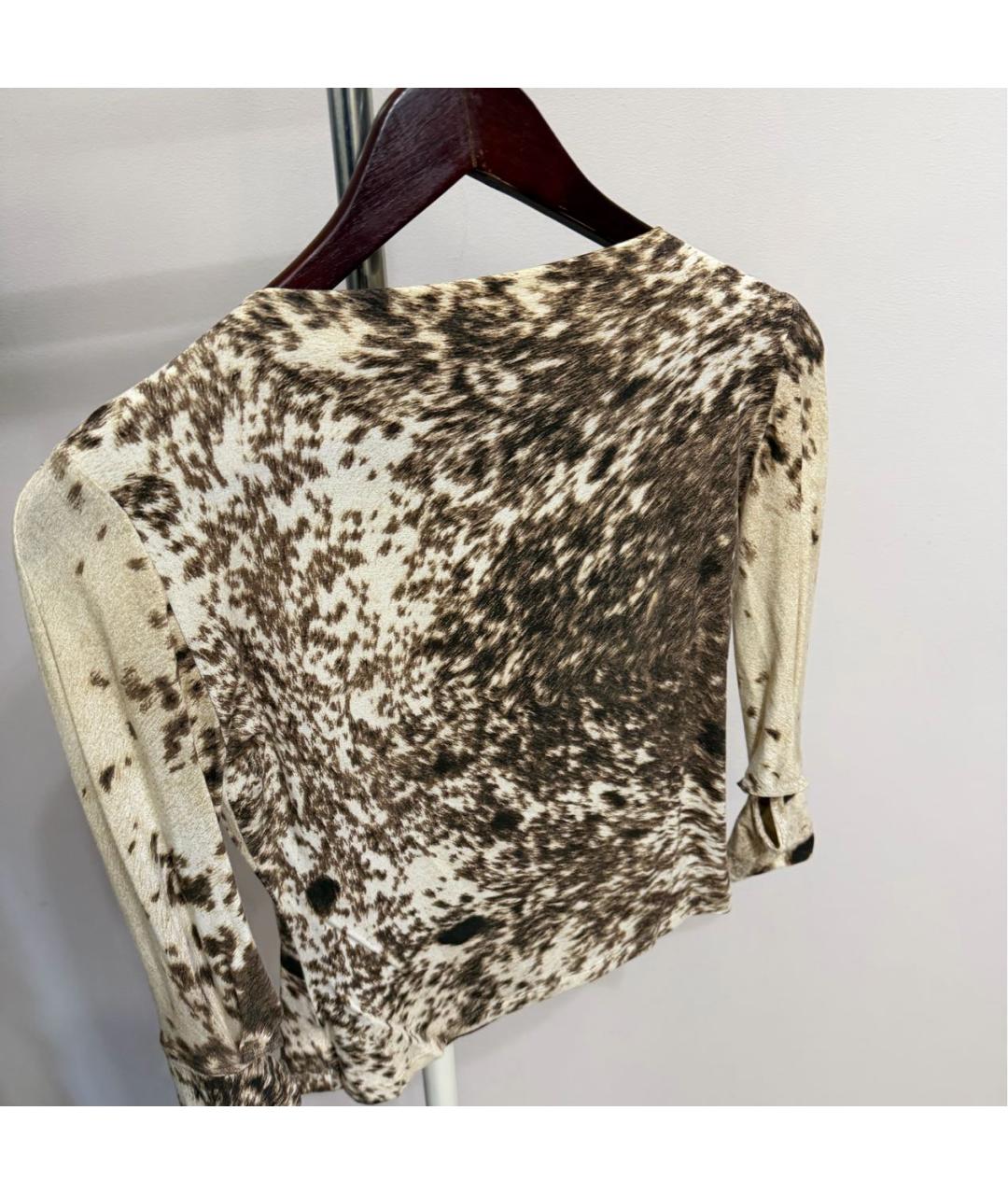 ROBERTO CAVALLI Бежевый шерстяной джемпер / свитер, фото 2