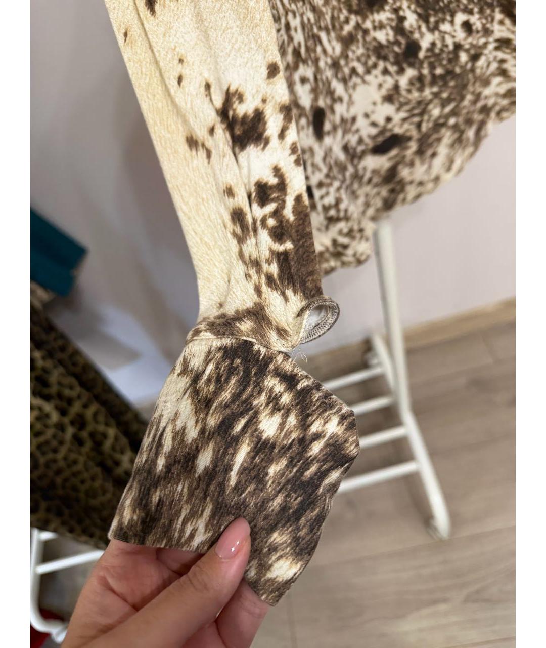 ROBERTO CAVALLI Бежевый шерстяной джемпер / свитер, фото 4