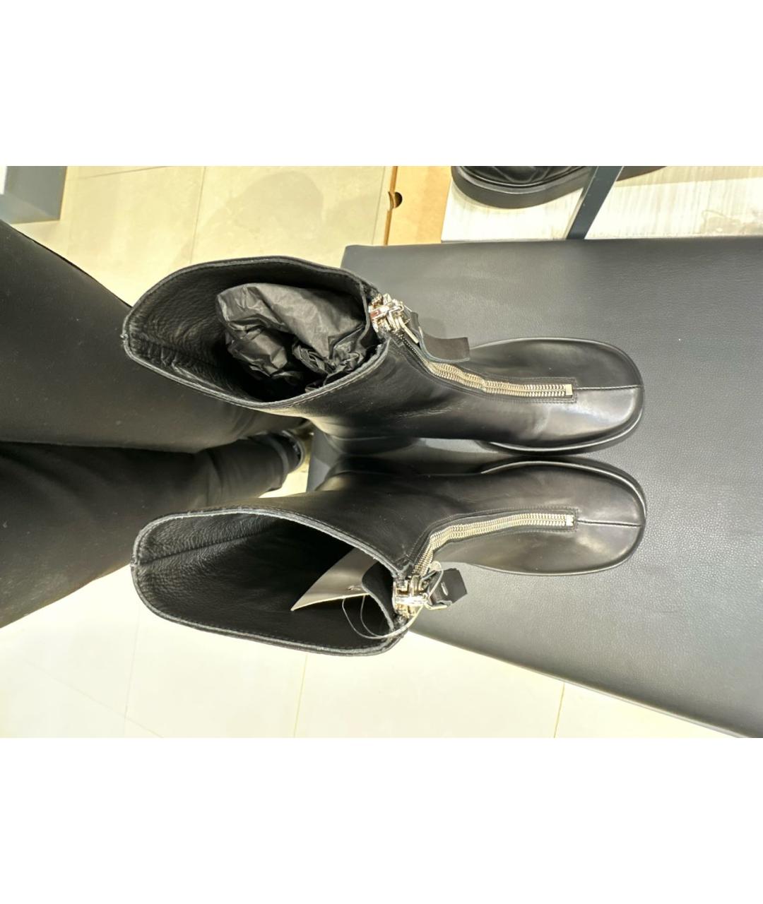 VIC MATIE Черные кожаные сапоги, фото 3