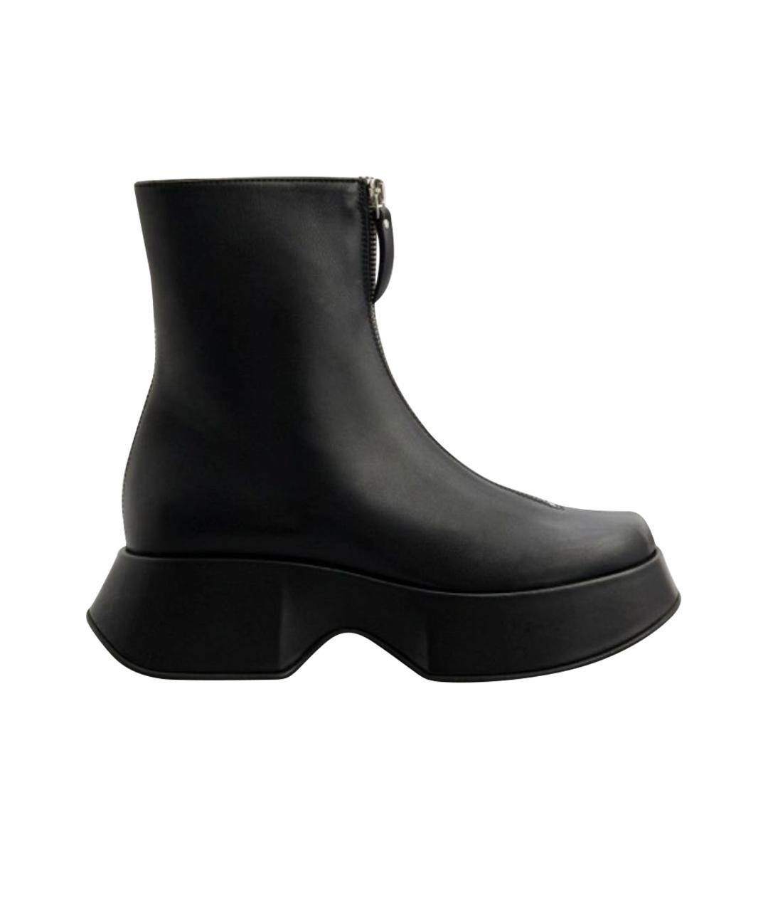 VIC MATIE Черные кожаные сапоги, фото 1