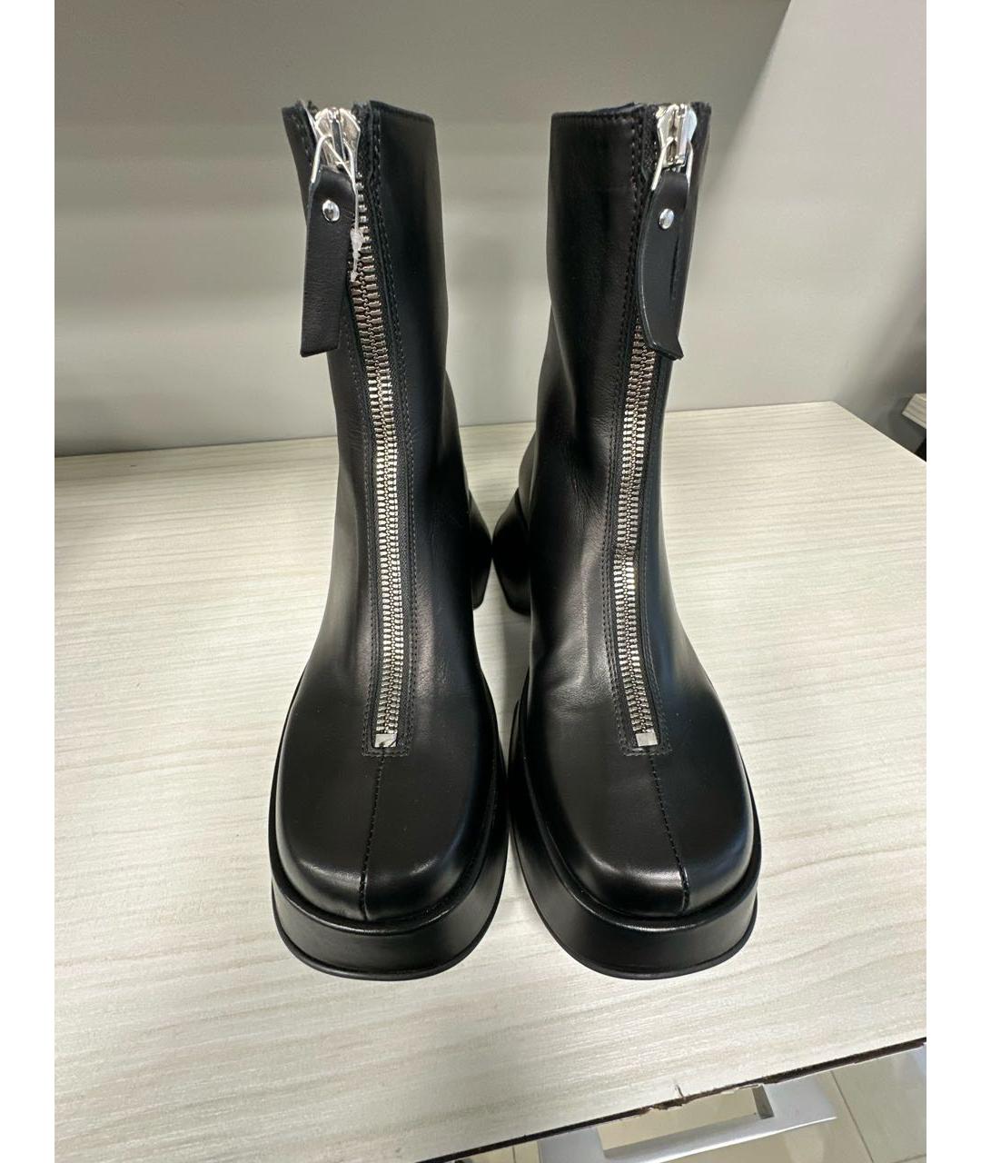 VIC MATIE Черные кожаные сапоги, фото 2
