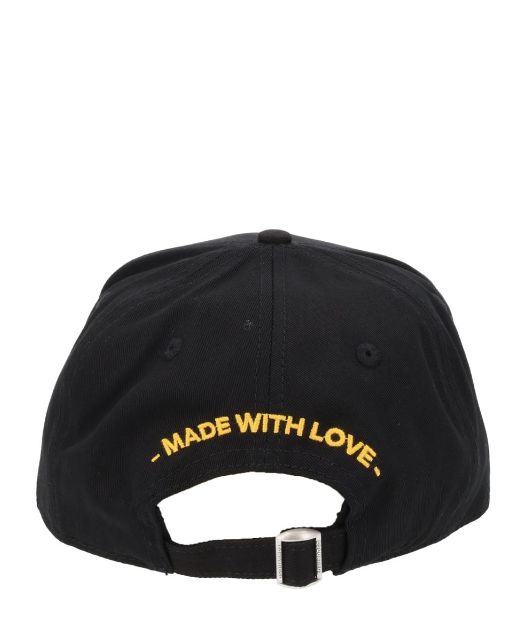 DSQUARED2 Черная хлопковая кепка/бейсболка, фото 2
