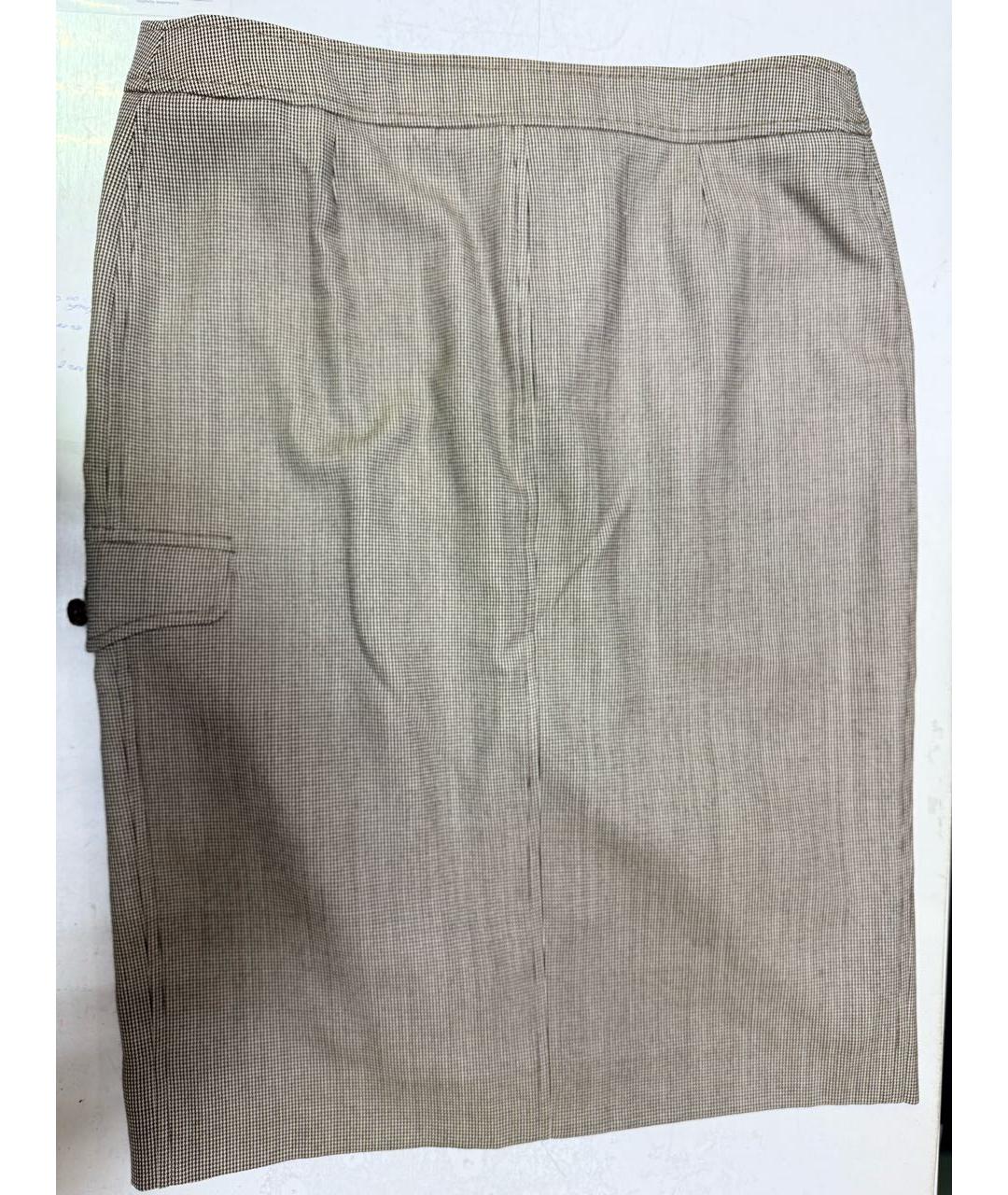 SAINT LAURENT Горчичная шерстяная юбка миди, фото 2