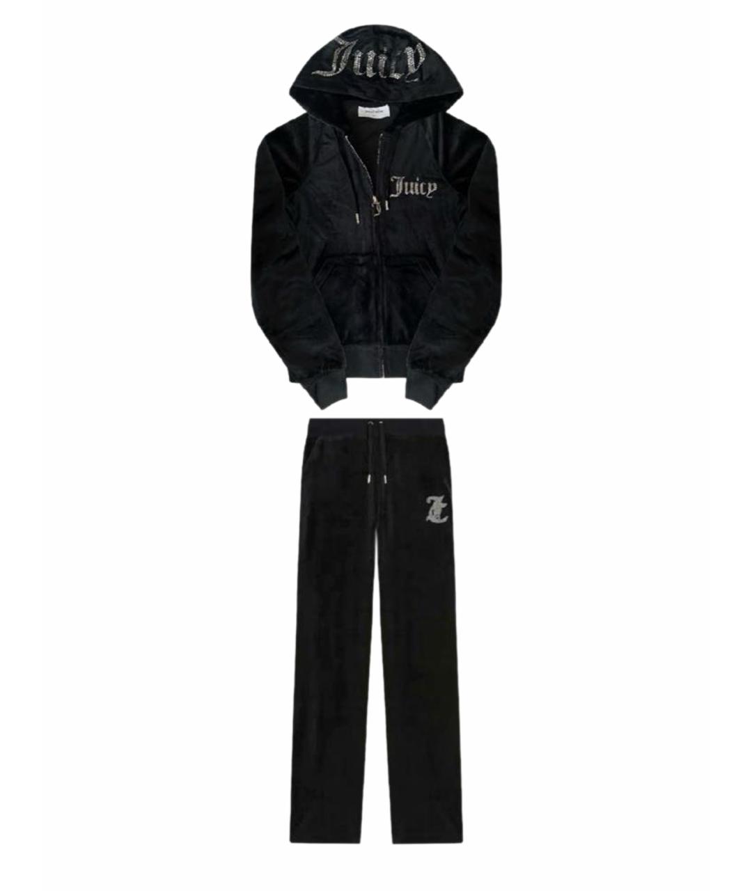 JUICY COUTURE Черный велюровый спортивные костюмы, фото 1