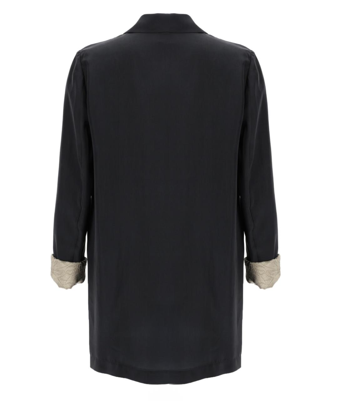 ALYSI Черный шелковый жакет/пиджак, фото 2
