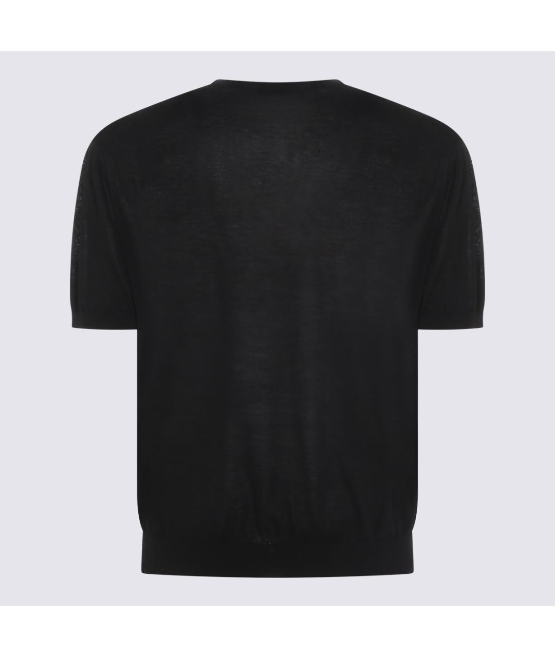 MALO Черная хлопковая футболка, фото 2