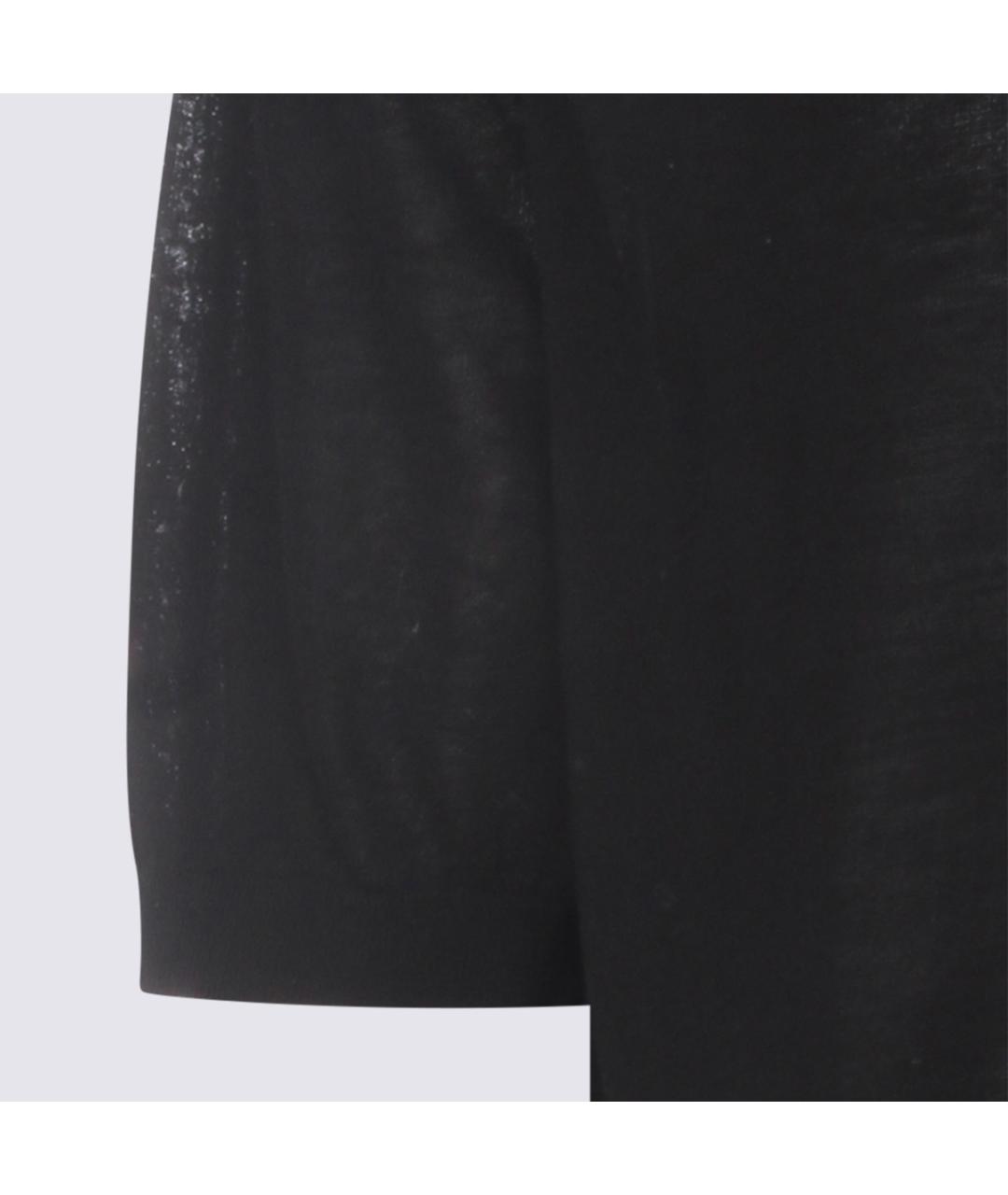 MALO Черная хлопковая футболка, фото 3