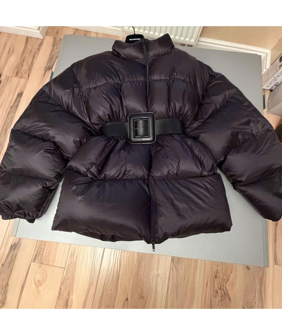 BALENCIAGA Черный полиэстеровый пуховик, фото 5