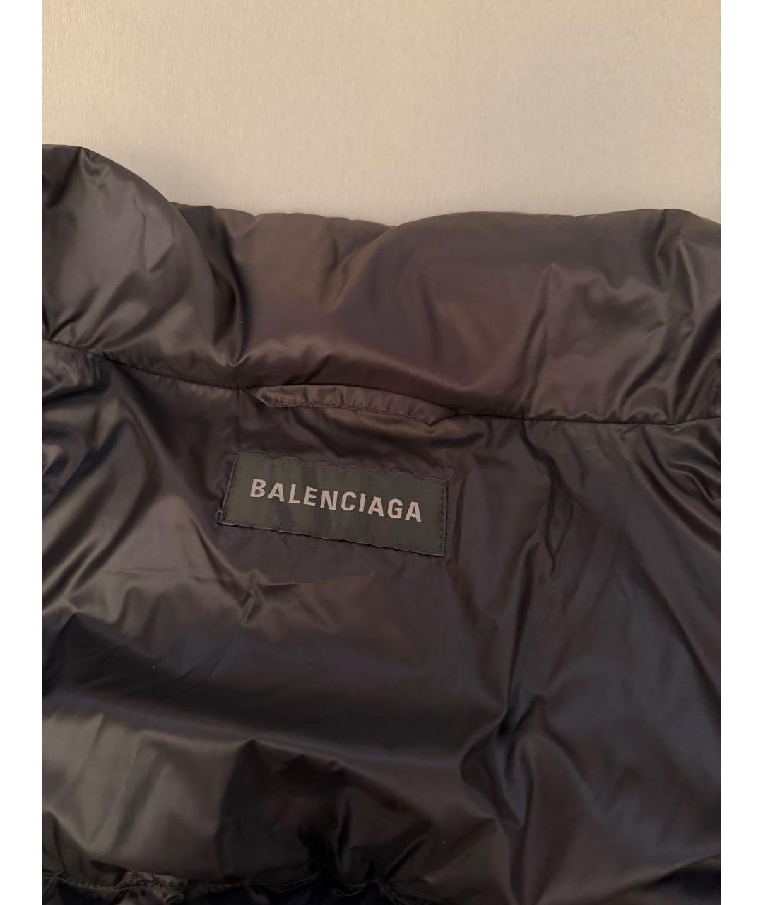 BALENCIAGA Черный полиэстеровый пуховик, фото 3