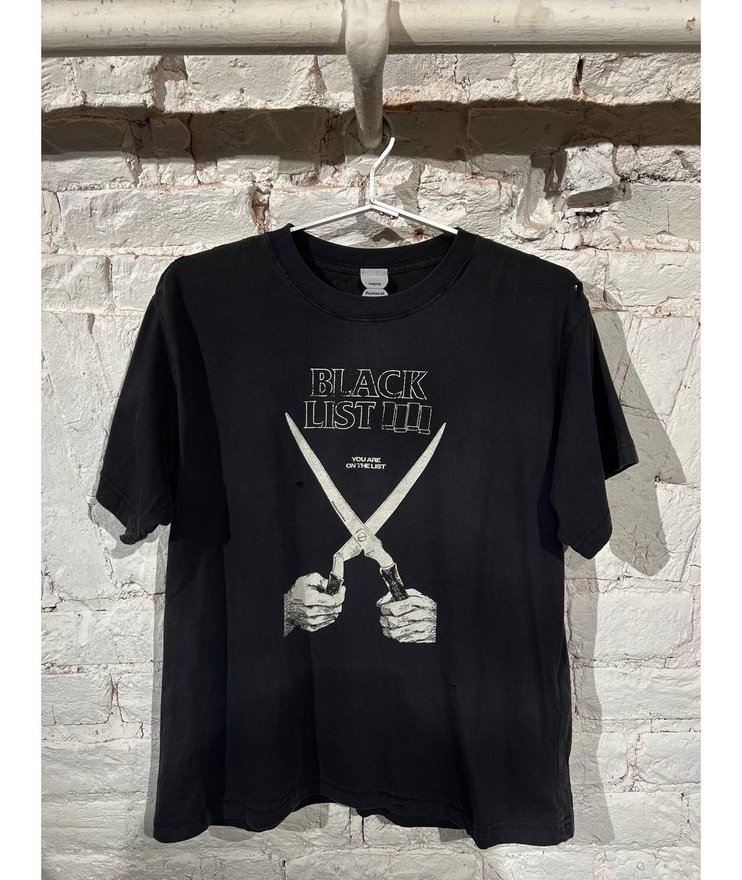 PROTOCOL INDEX Черная хлопковая футболка, фото 3