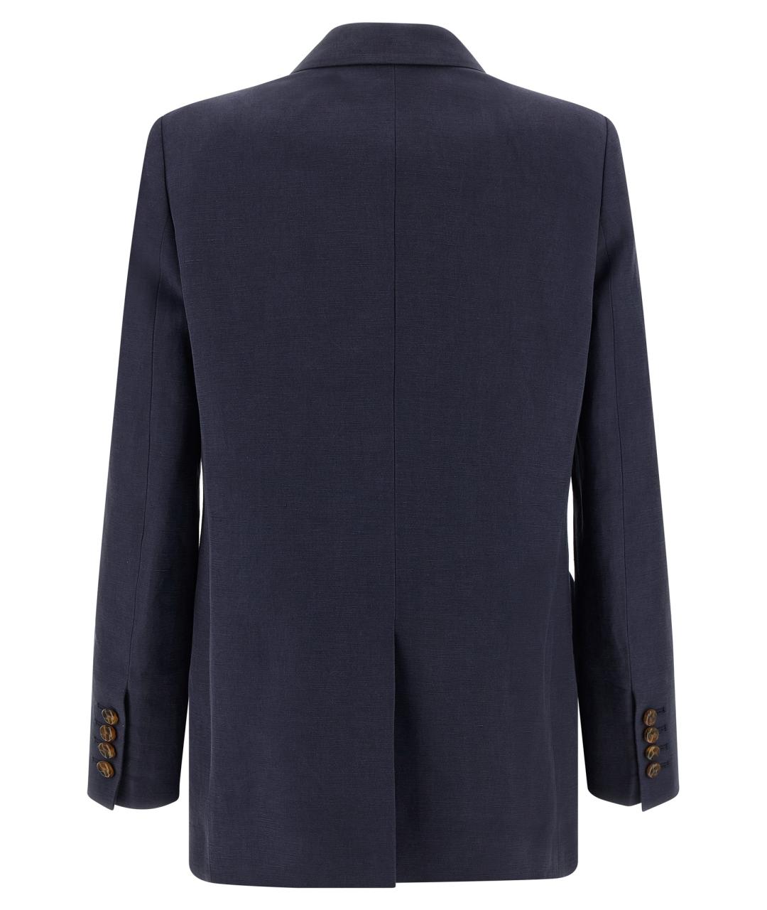 BLAZE MILANO Синий шелковый жакет/пиджак, фото 2