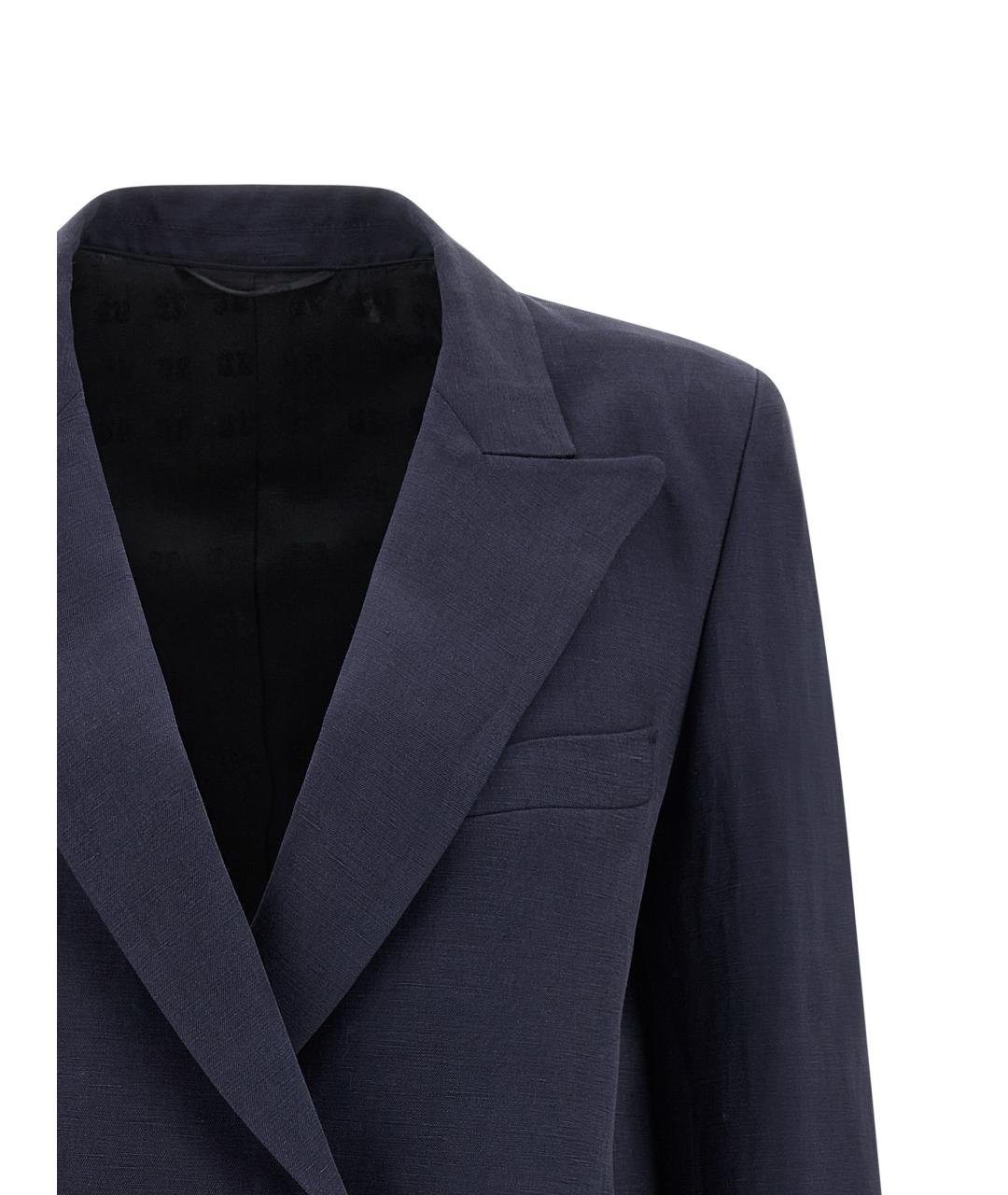 BLAZE MILANO Синий шелковый жакет/пиджак, фото 3