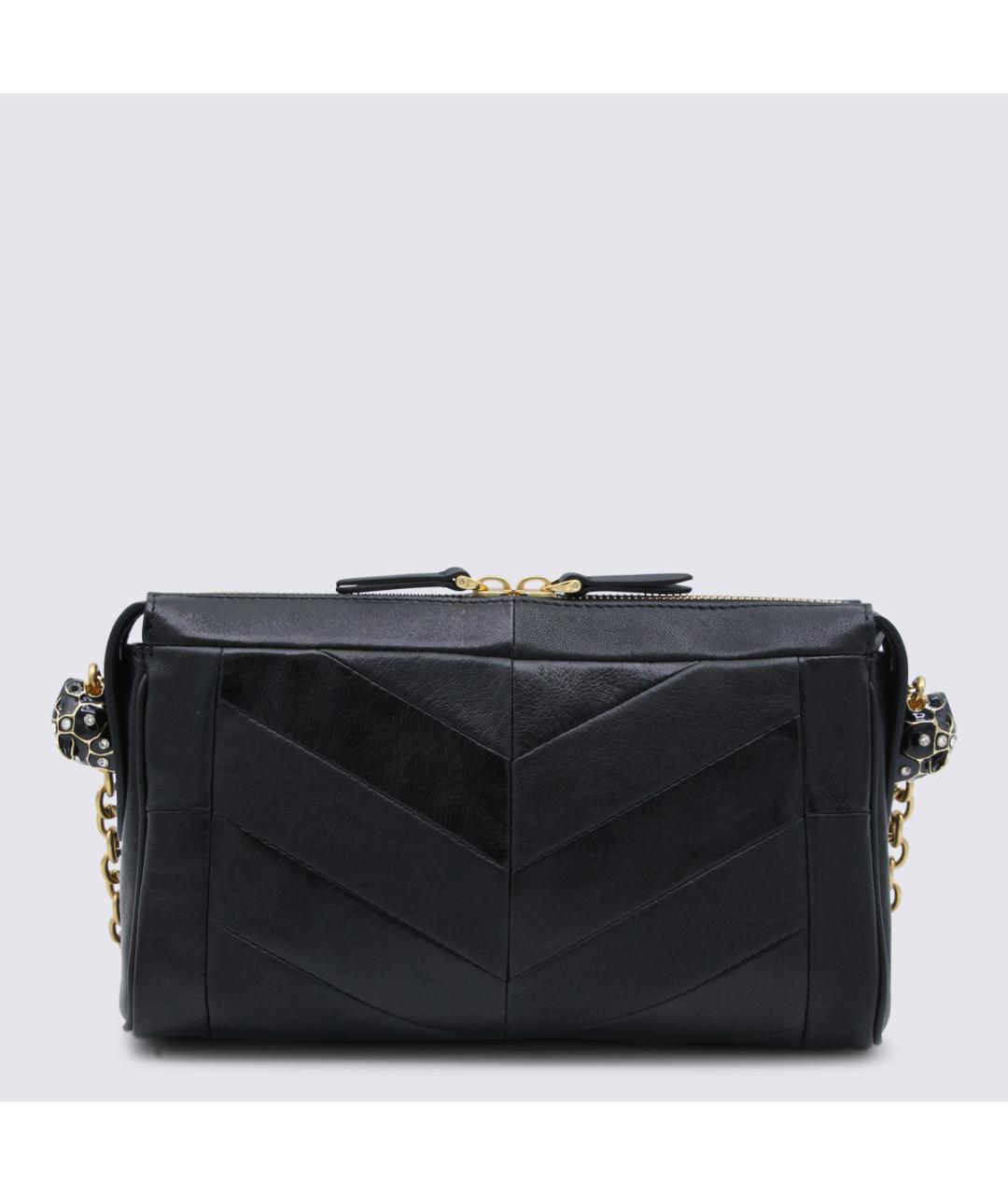 VALENTINO Черная кожаная сумка через плечо, фото 3