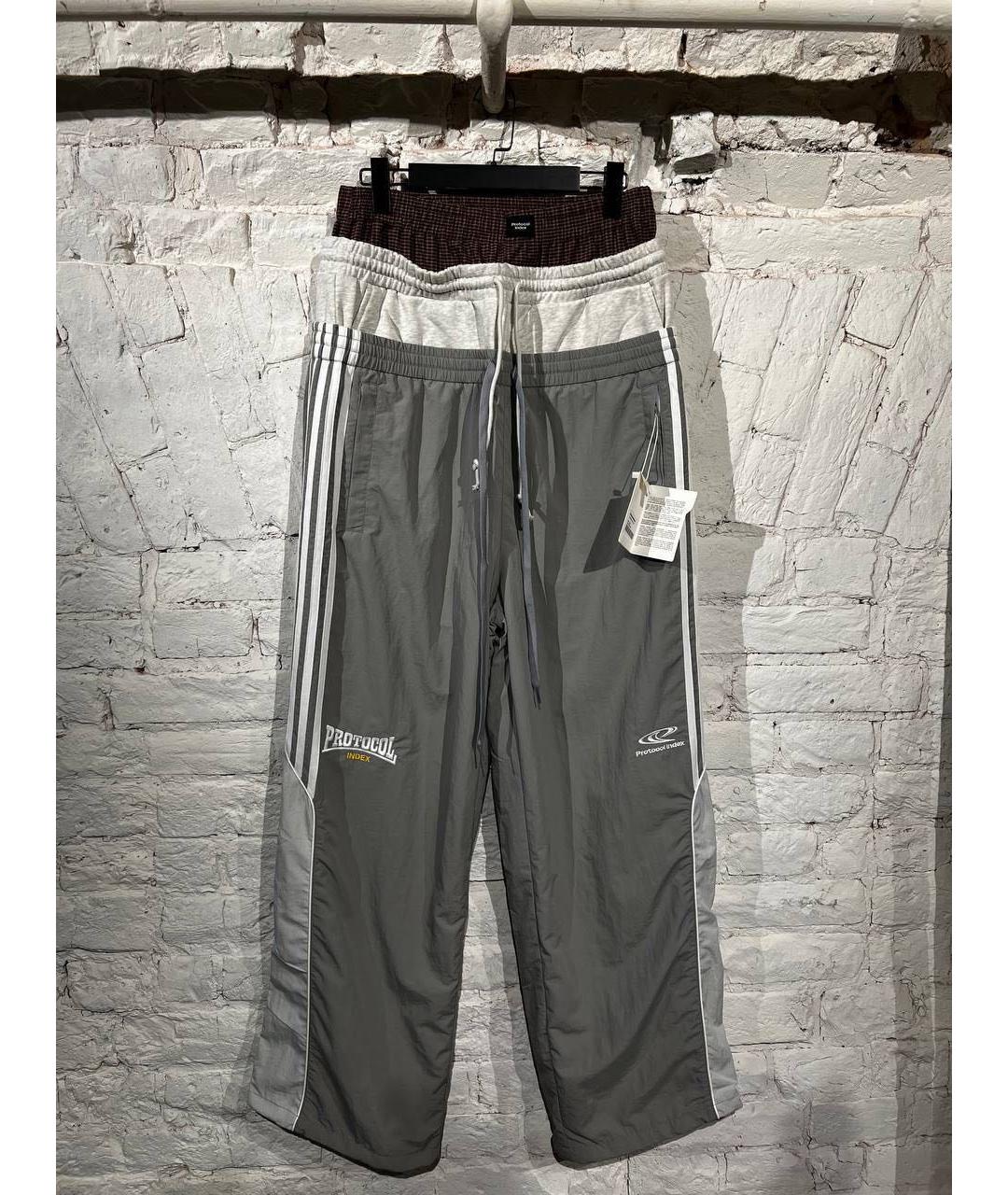 PROTOCOL INDEX Серые повседневные брюки, фото 3