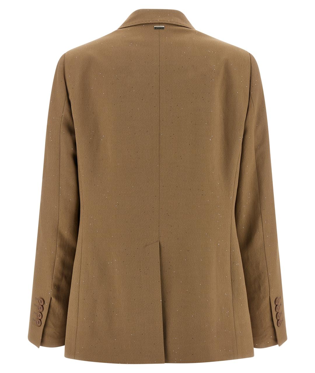 HERNO Бежевый вискозный жакет/пиджак, фото 2