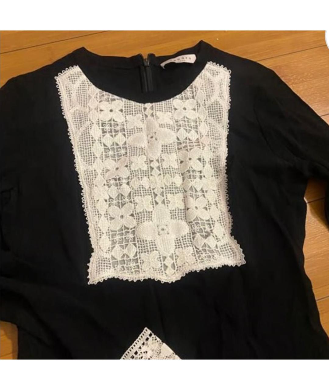 SANDRO Черное полиэстеровое повседневное платье, фото 3