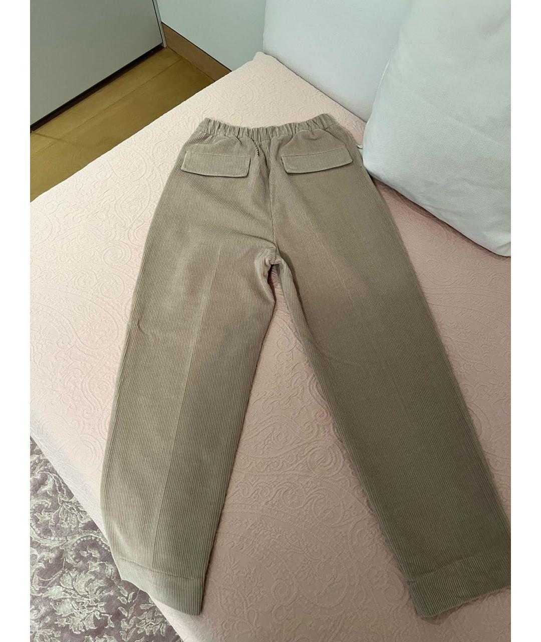 NANUSHKA Бежевые замшевые повседневные брюки, фото 4