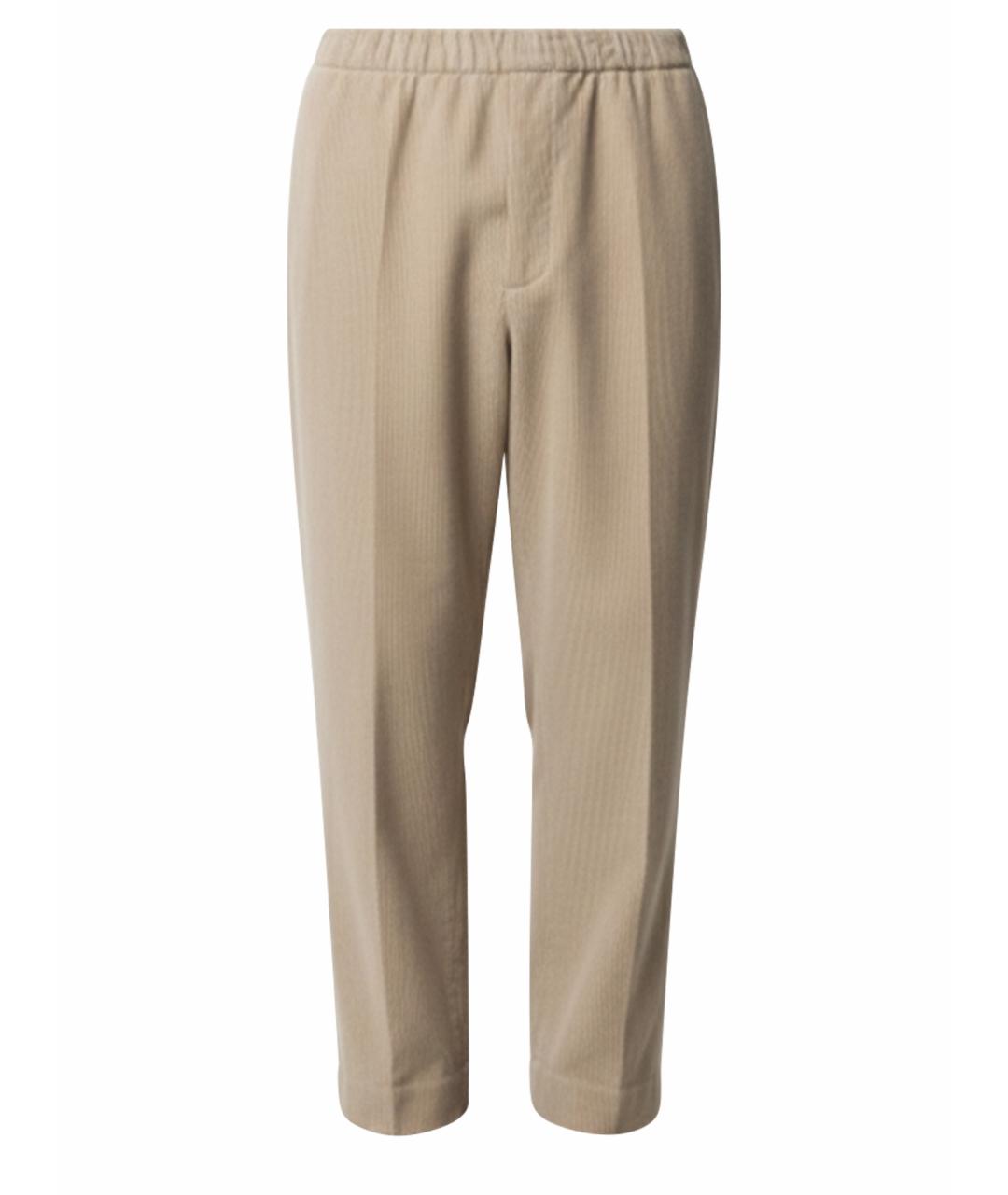 NANUSHKA Бежевые замшевые повседневные брюки, фото 1