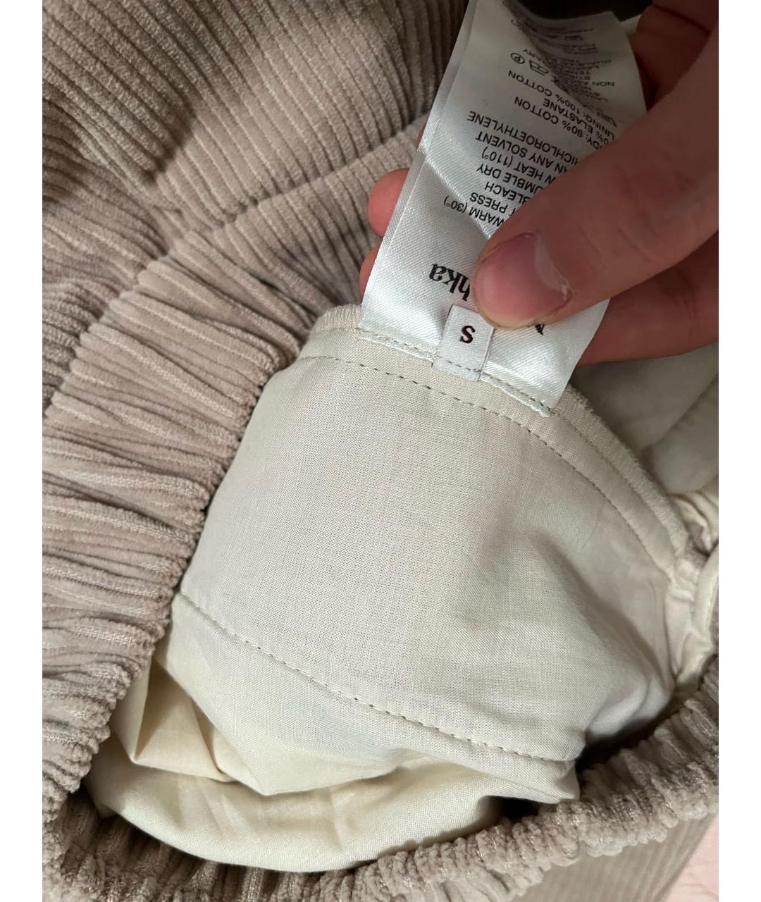 NANUSHKA Бежевые замшевые повседневные брюки, фото 5