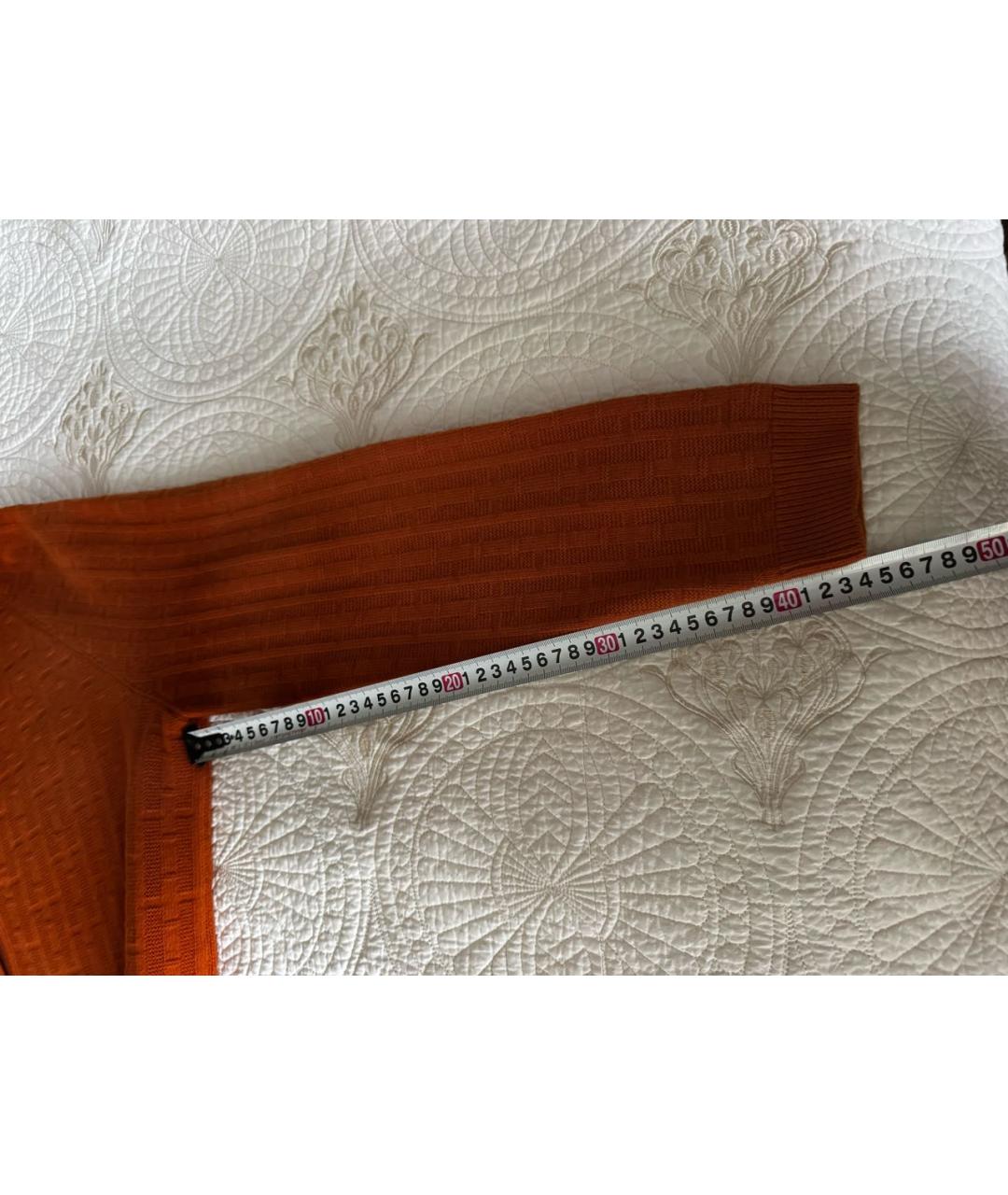 HERMES Оранжевый шерстяной кардиган, фото 7