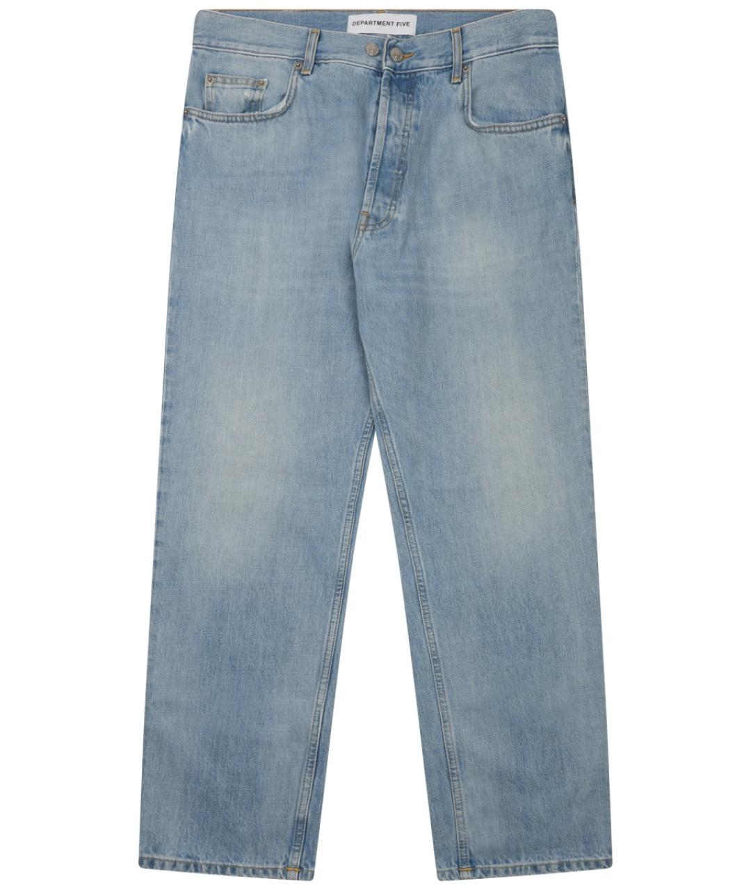 DEPARTMENT 5 Синие хлопковые прямые джинсы, фото 1