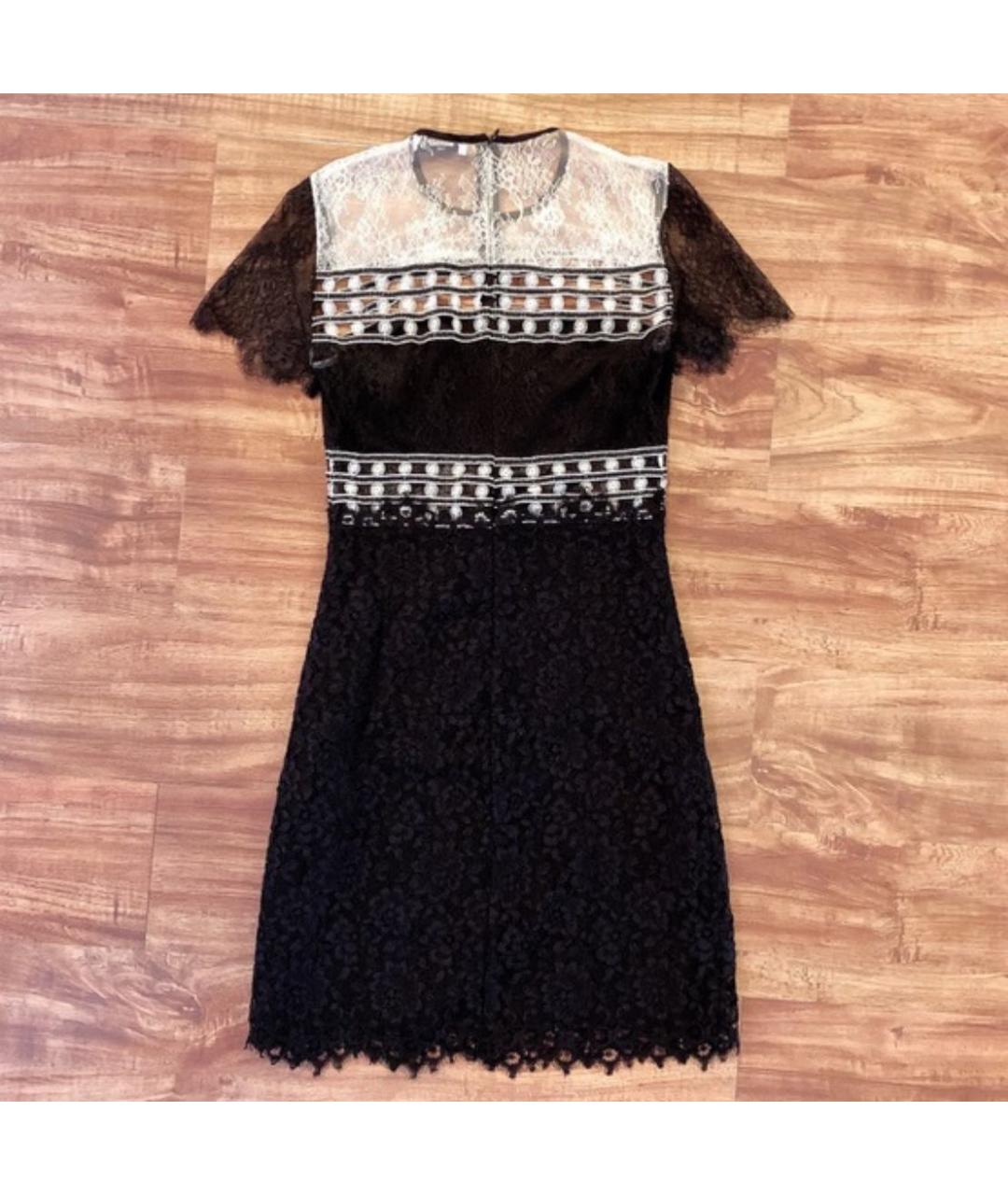 SANDRO Черное кружевное коктейльное платье, фото 8